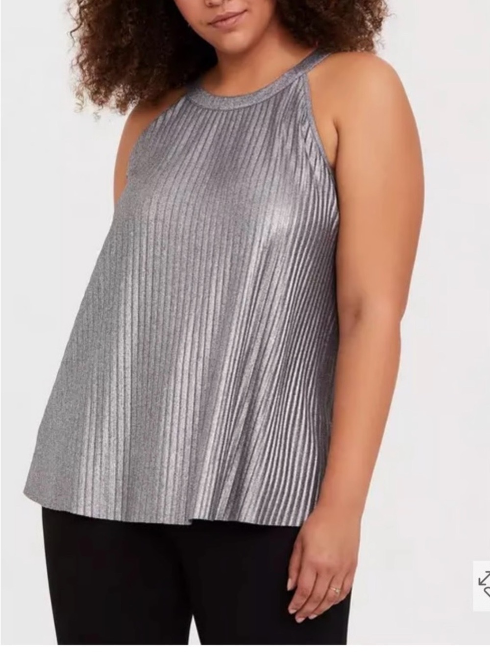 Torrid bronze shimmer keyhole tank swing top